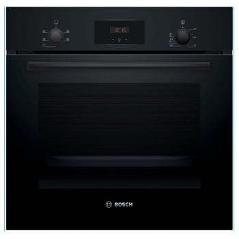 HBF134EB1A Bosch 60cm Series 2 Black Built-in Oven 